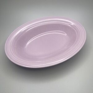 Vtg Vernonwae Vernon Kilns Modern Serving Bowl Orchid Lavender Oval Vegetable 9"